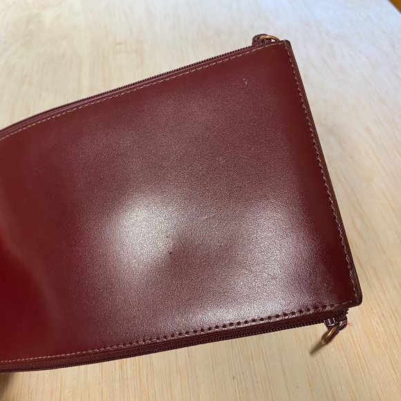 LODIS Red Leather RFID Double Pouch • Zip Close • Wallet - Picture 9 of 9